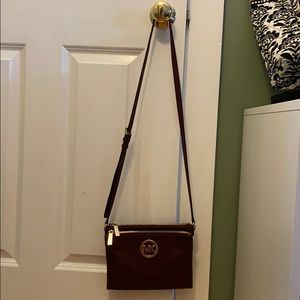 Maroon Michael Kors crossbody purse